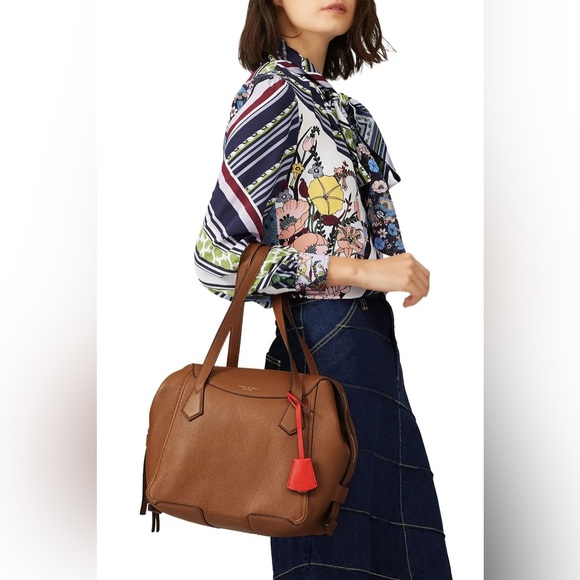 Tory Burch Perry Satchel in Brown Leather - Picture 11 of 13